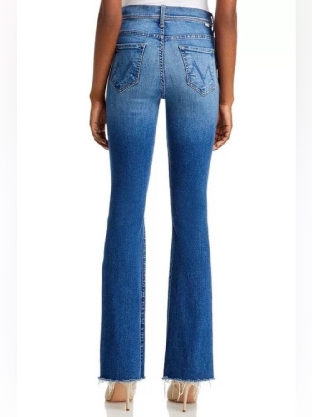 Mother The Cruiser Sneak Fray Jeans Hike Hike Baby Size 27 Flare Preppy 70s - Picture 3 of 16
